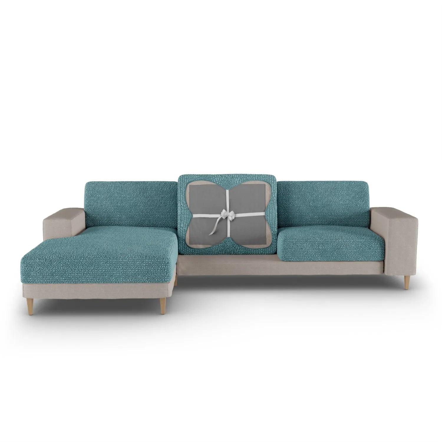 Premium Microfiber Chaise Lounge Seat Cushion Cover - Soft, Durable & Washable - Perfect for Living Room, Patio or Outdoor Furniture Protection