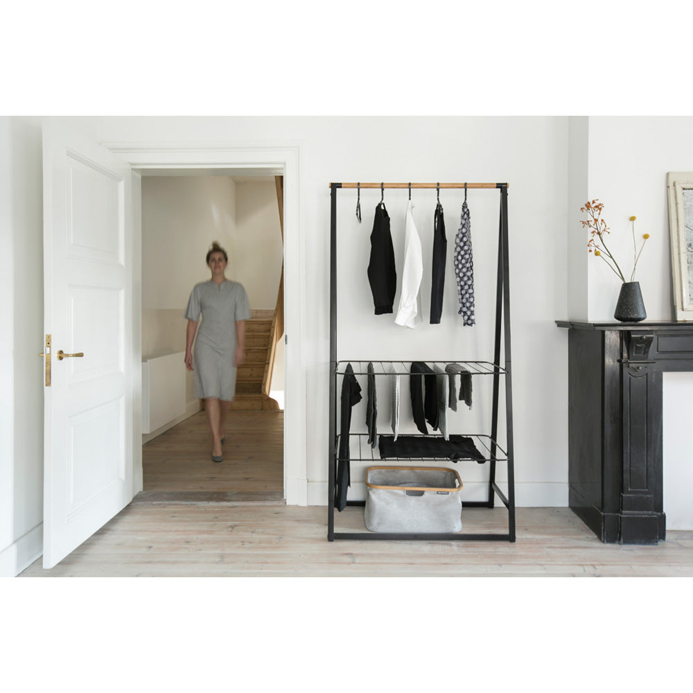 Linn Clothes Rack - Black - Small & Large Size - Space Saving Garment Rack for Bedroom, Closet & Laundry Room Organization