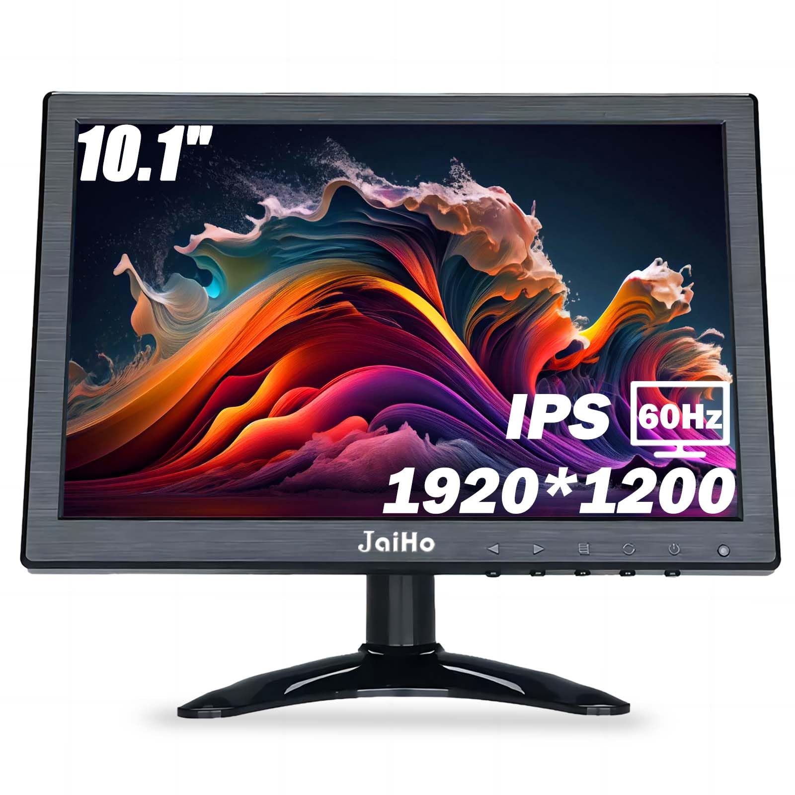 10.1 Inch IPS Monitor - 1920x1200 HD Display, 60Hz Refresh Rate, 16:10 Aspect Ratio, Built-in Speakers, HDMI Port for Gaming, CCTV Security Camera, Raspberry Pi, PC - Portable Screen for Home Office, Gaming Setup & Surveillance Systems