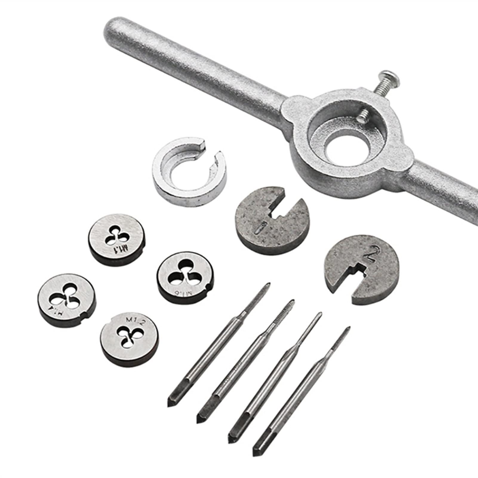 Kengbi Premium HSS Metric Taps & Dies Set (M1-M1.6) - High Durability Threading Kit with Wrench Handle for Screw Making | Ideal for DIY Projects, Jewelry Making & Small Metal Repairs