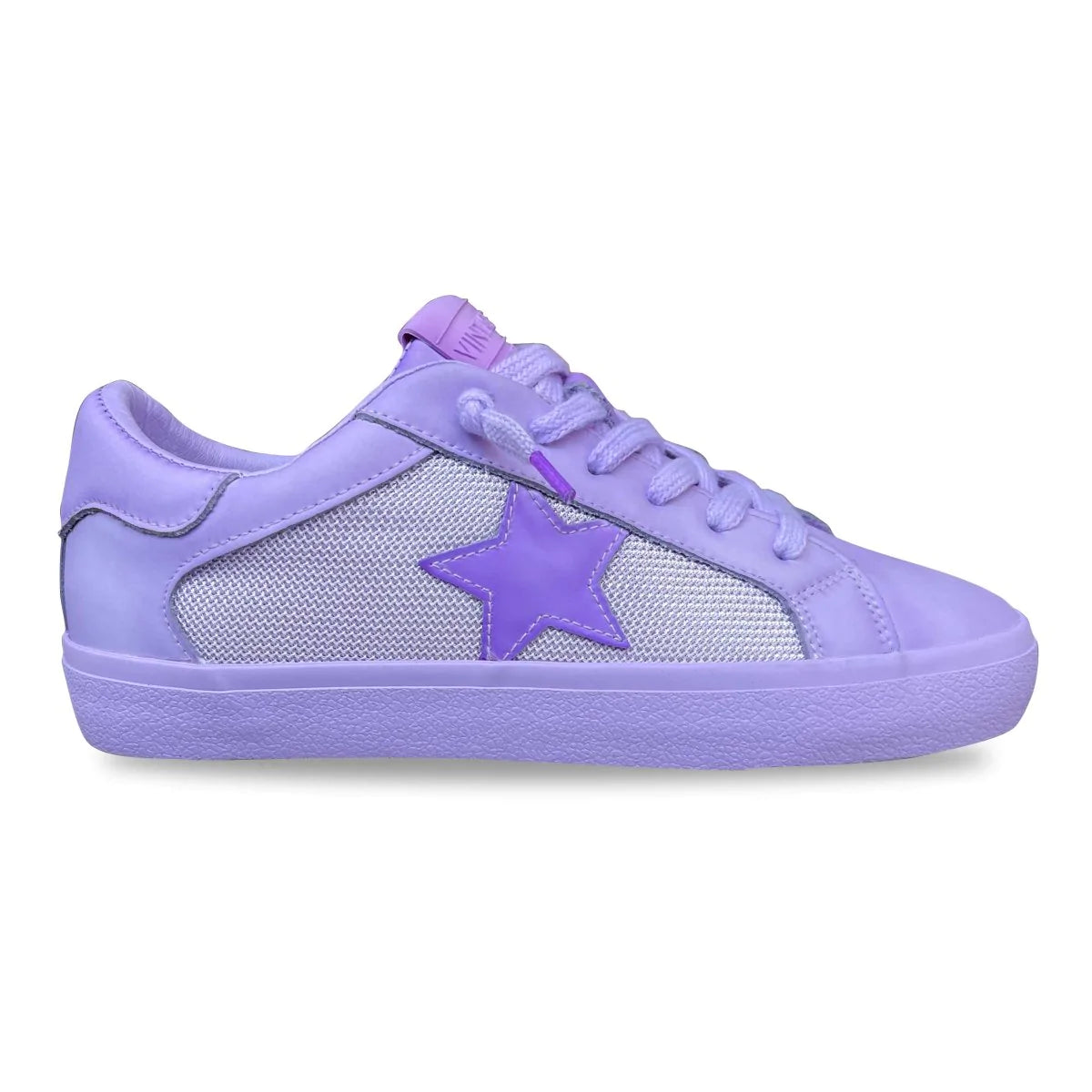 Vintage Havana Women's Magma Leather Star Sneakers - Purple Retro Fashion Shoes for Casual Wear & Street Style | Comfortable Walking Shoes for Women