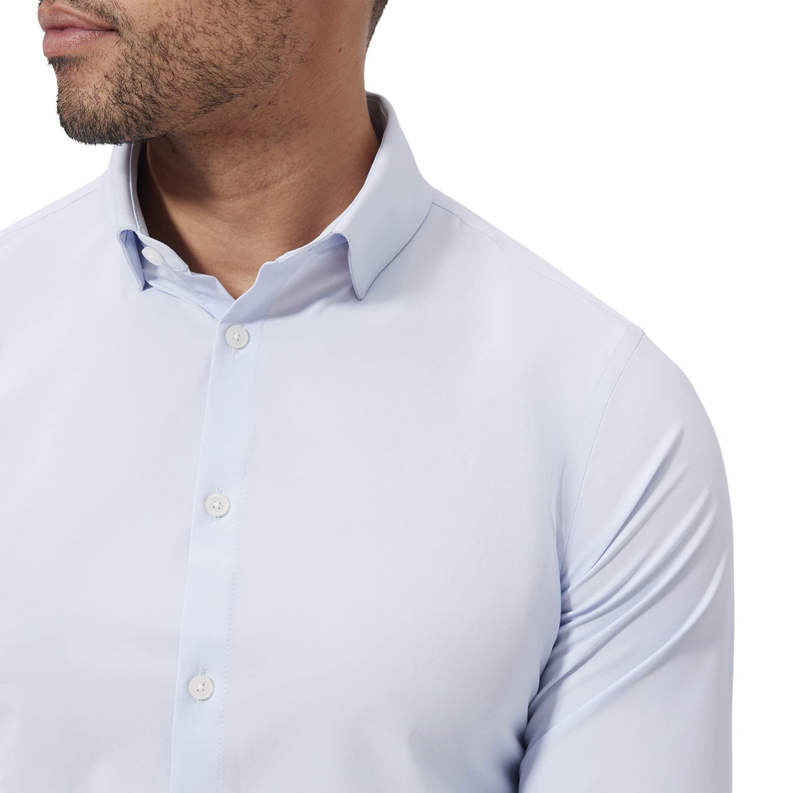 Mizzen+Main Men's Performance Dress Shirt - Trim Fit, Machine Washable, 4-Way Stretch, Wrinkle-Free - Leeward Collection - Perfect for Office, Business Meetings & Formal Events