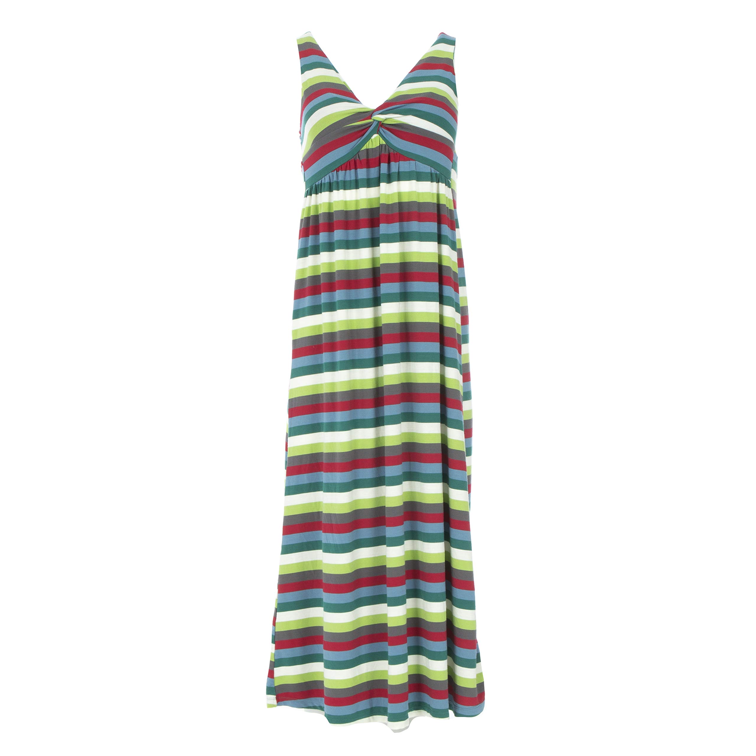 KICKEE Women's Soft Print Twist Nightgown - Comfortable Sleepwear & Night Dress for Ladies - Perfect for Relaxing at Home or Lounging in Bed