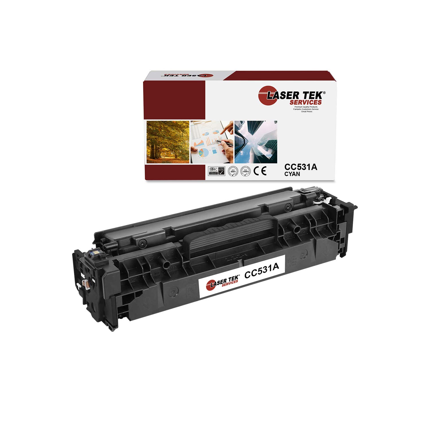 HP 304A CC531A Compatible Toner Cartridge Replacement - Works with HP Color LaserJet CP2025/CP2025n/CP2025dn Printers (Cyan, 1 Pack, 2,800 Page Yield) - Ideal for Office Printing, Home Office Use & Small Business Documents