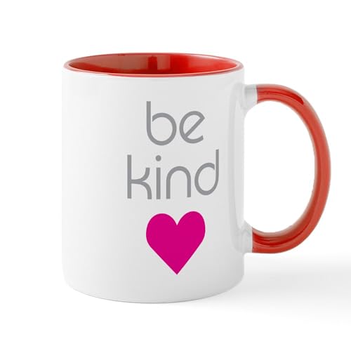 White/Red Inside - Be Kind Mug