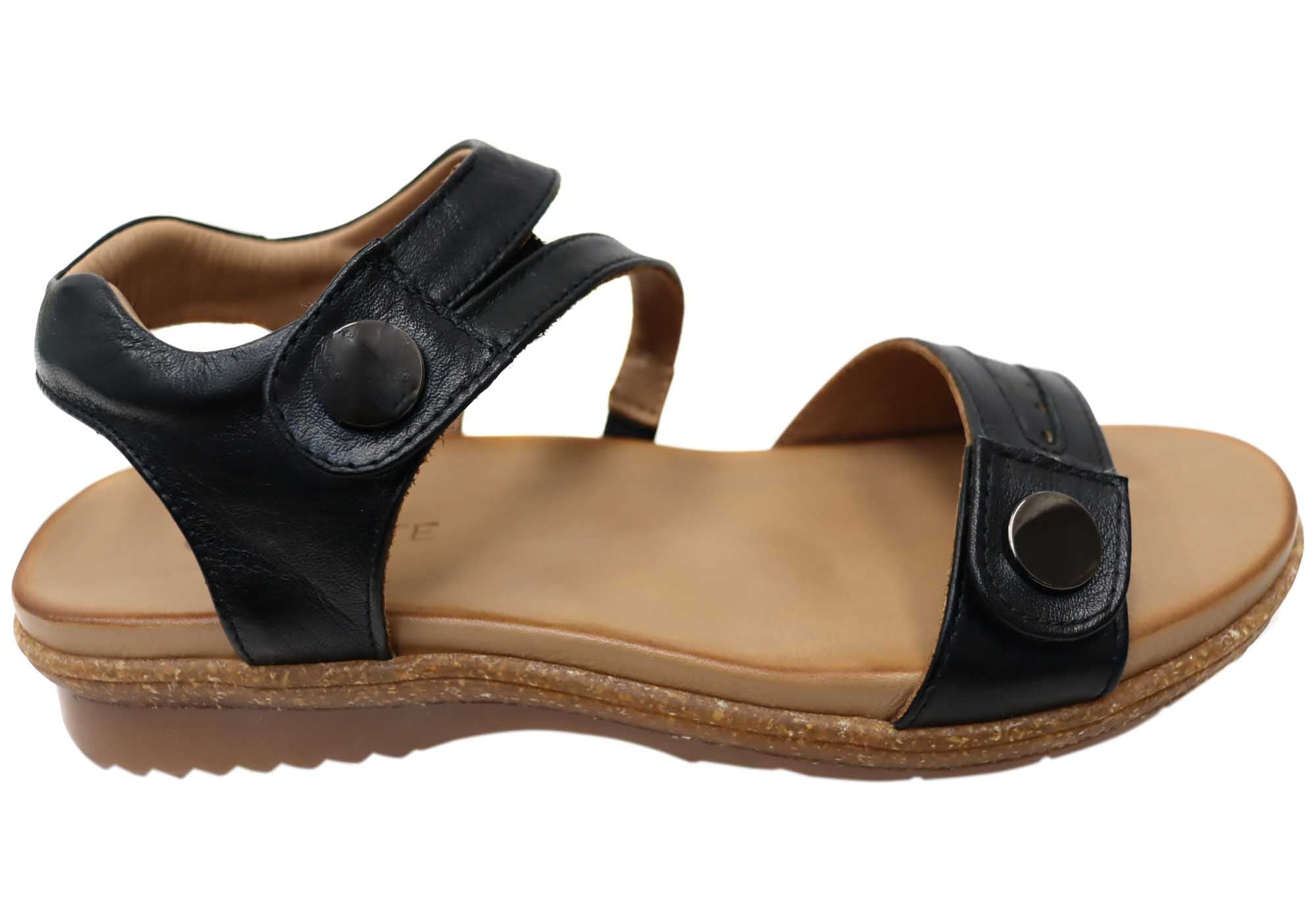 Orizonte Sorrento Women's Comfortable Leather Sandals - European Style Summer Casual Shoes for Beach, Vacation & Daily Wear