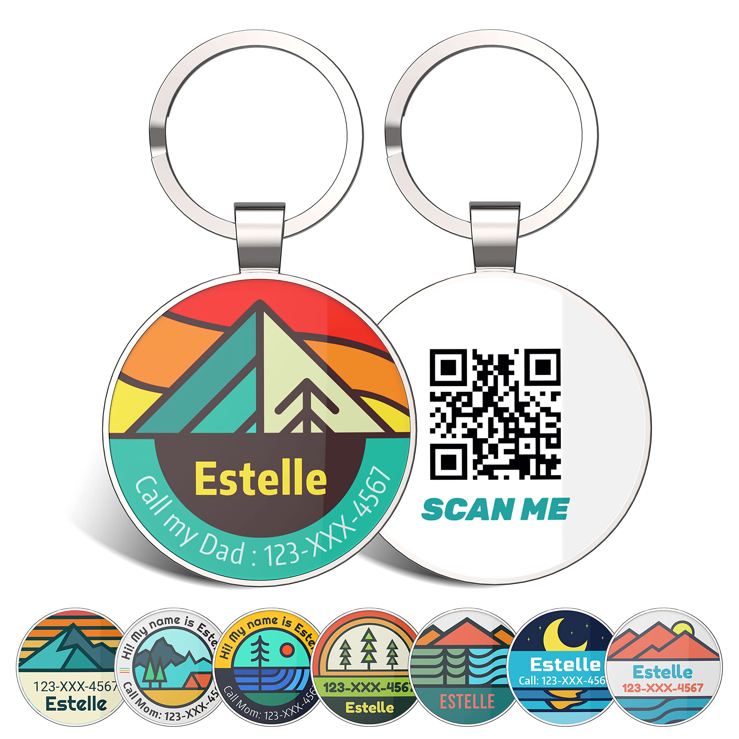 Custom QR Code Dog Tag - Personalized Pet ID Tag with Smart QR Technology | Free Online QR Code & Instant Location Alert Email | Perfect for Lost Pet Recovery & Outdoor Adventures
