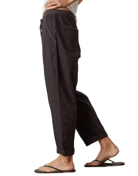 Velvet by Graham & Spencer Women's Misty Cotton Twill Pants - High Waisted Comfortable Trousers for Work, Travel & Casual Outfits