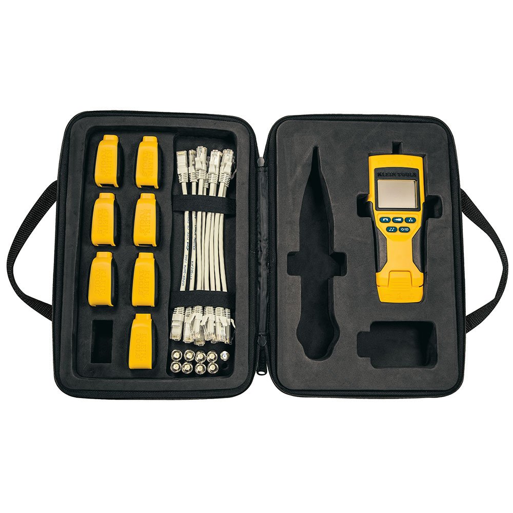 Klein Tools VDV501-824 Network Cable Tester Kit - VDV Scout Pro 2 Tester with Test-n-Map Remote for Voice, Data & Video Coaxial Connections | Professional Network Installation & Maintenance Tool for IT Technicians