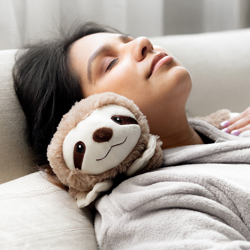 Sloth Warmies Wrap - Cozy Microwaveable Heating Pad for Pain Relief & Comfort - Perfect for Cold Weather, Stress Relief & Relaxation at Home