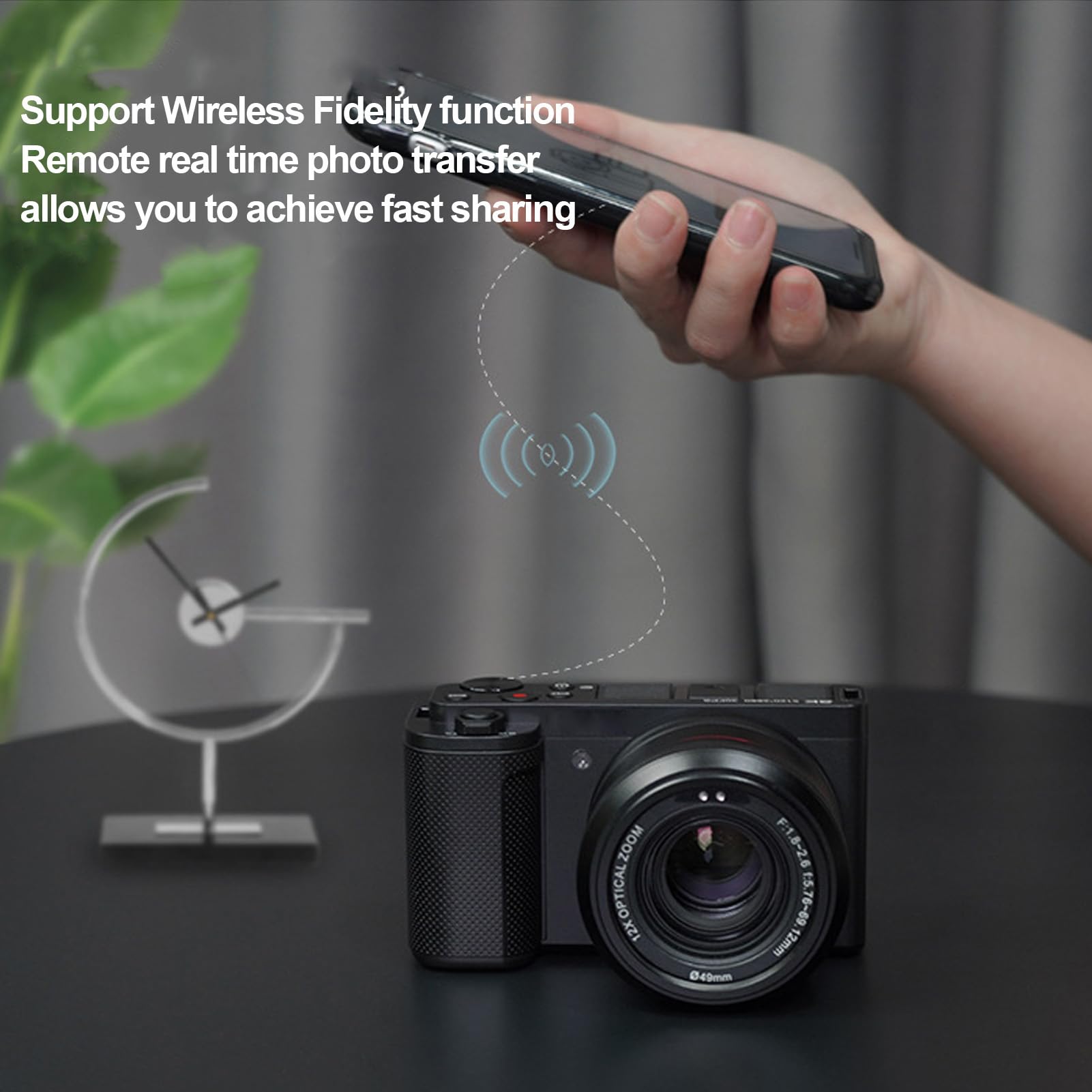 5K Digital Camera 64MP WiFi Vlogging Camera with Autofocus, 12X Optical Zoom, WDR Stabilization & 3.2