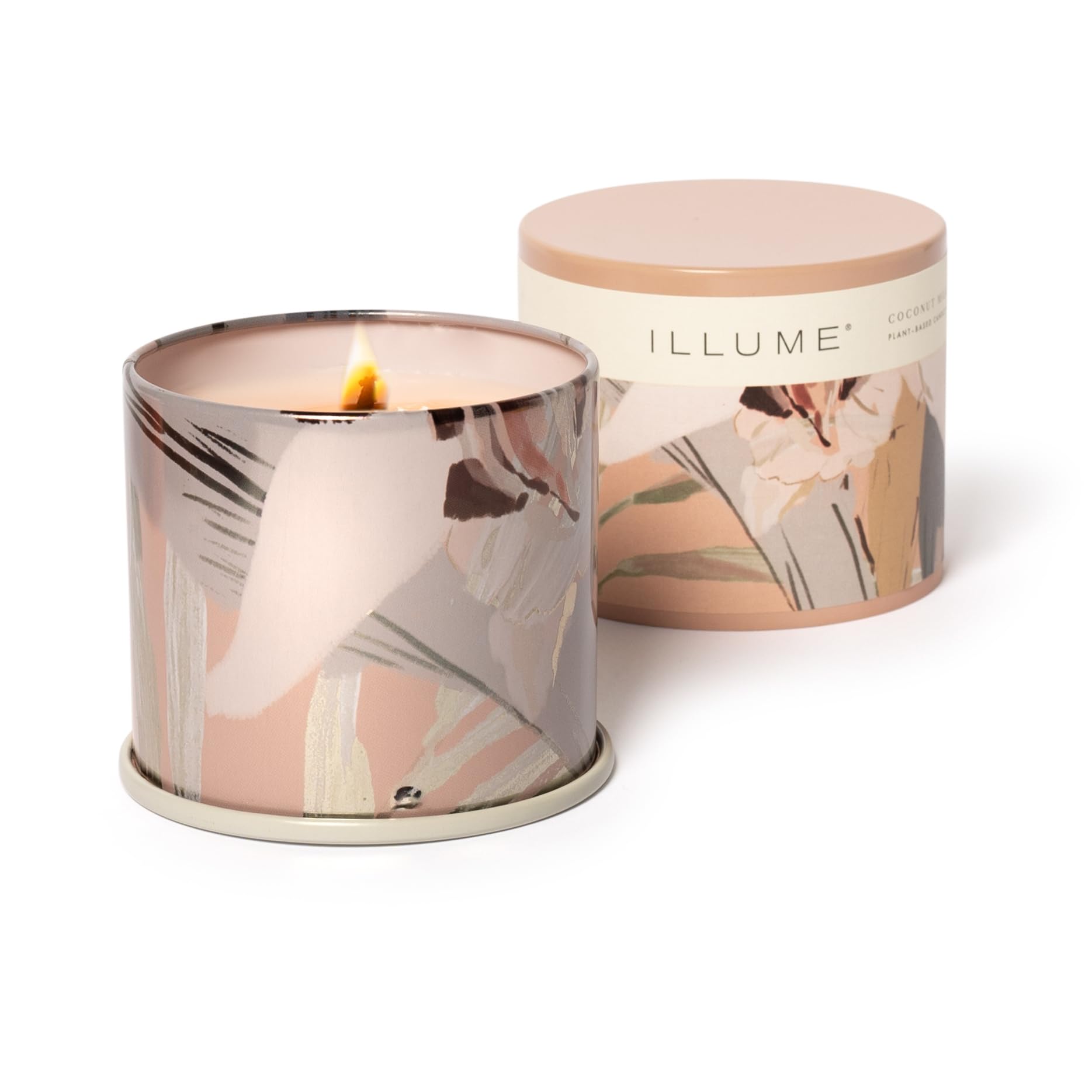 Illume Beautifully Done Essentials Coconut Milk Mango Scented Candle in Decorative Tin - Perfect for Home Decor, Spa Relaxation & Romantic Ambiance