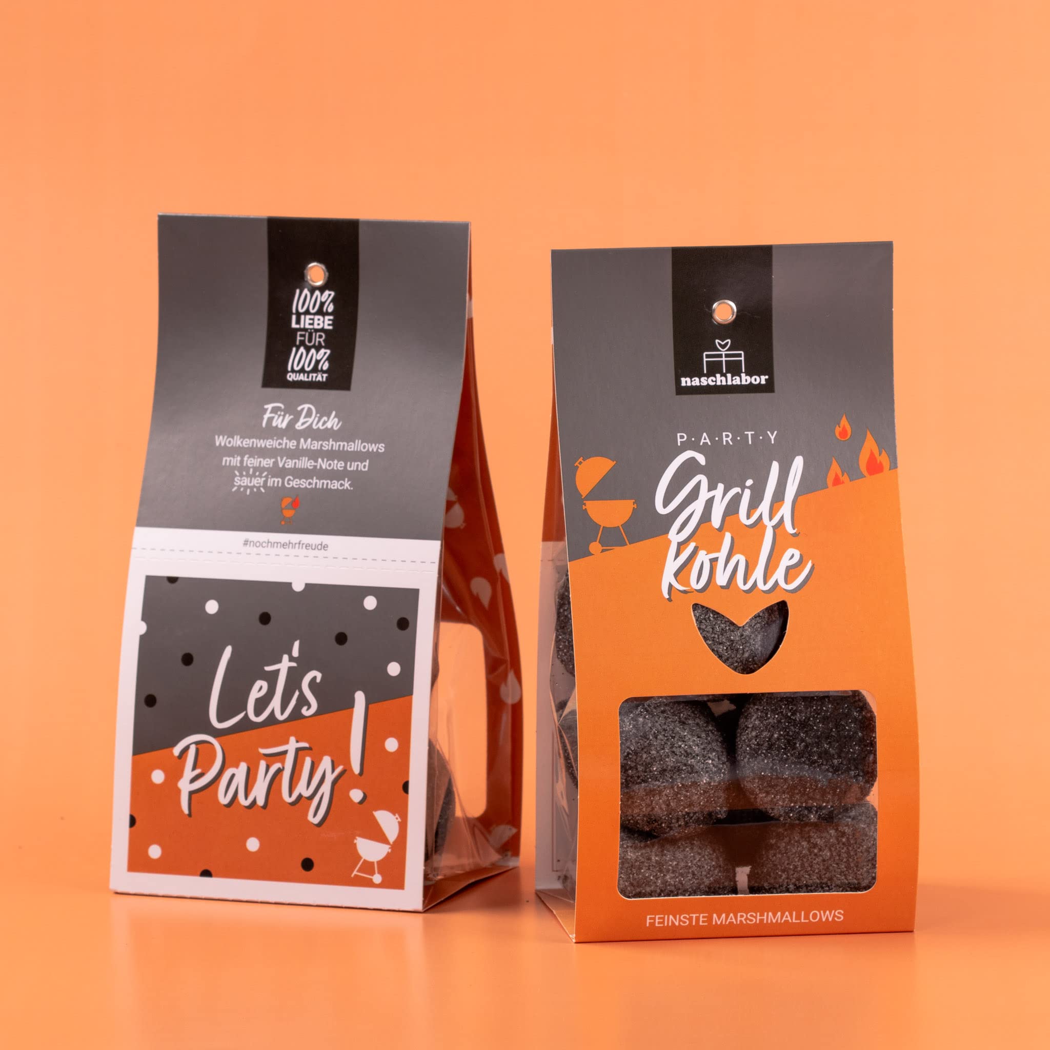 Premium Marshmallow Charcoal for Grilling - Fun BBQ Party Gift Set with Unique Coal-Shaped Marshmallows - Perfect for Campfires, Backyard BBQs & Outdoor Gatherings