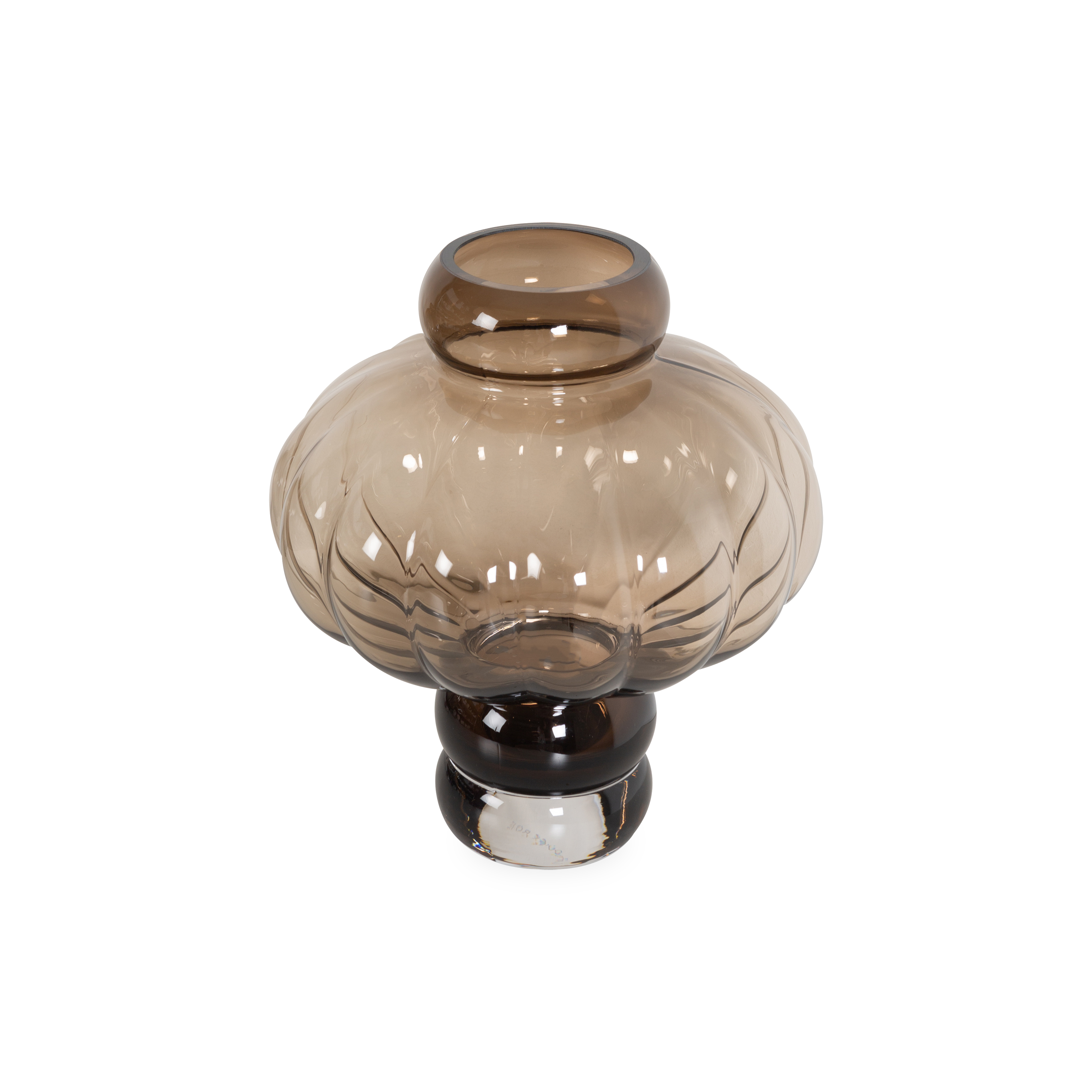 Glass Smoke Balloon Vase - Elegant Decorative Centerpiece for Weddings, Parties & Home Decor