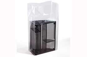 500 Clear Gusseted Poly Bags 3 mil, 8x4x22 Inches - Heavy Duty Resealable Plastic Bags for Food Storage, Packaging, Shipping & Organization