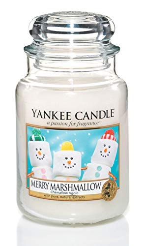 Merry Marshmallow Large Jar Candle - Fresh Scented Home Decor for Cozy Evenings & Relaxation