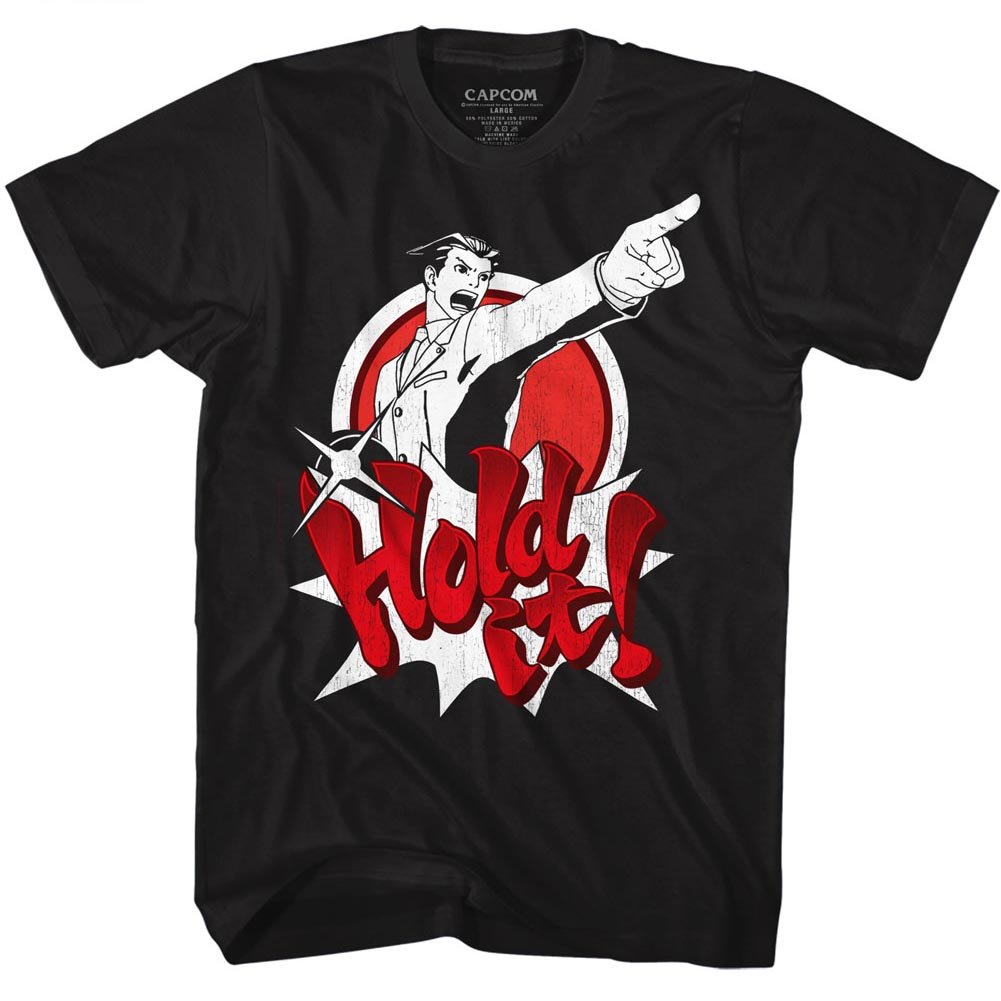 Phoenix Wright vs Miles Edgeworth Ace Attorney Graphic T-Shirt for Gamers - Stylish Black Cotton Tee for Casual Wear & Gaming Events