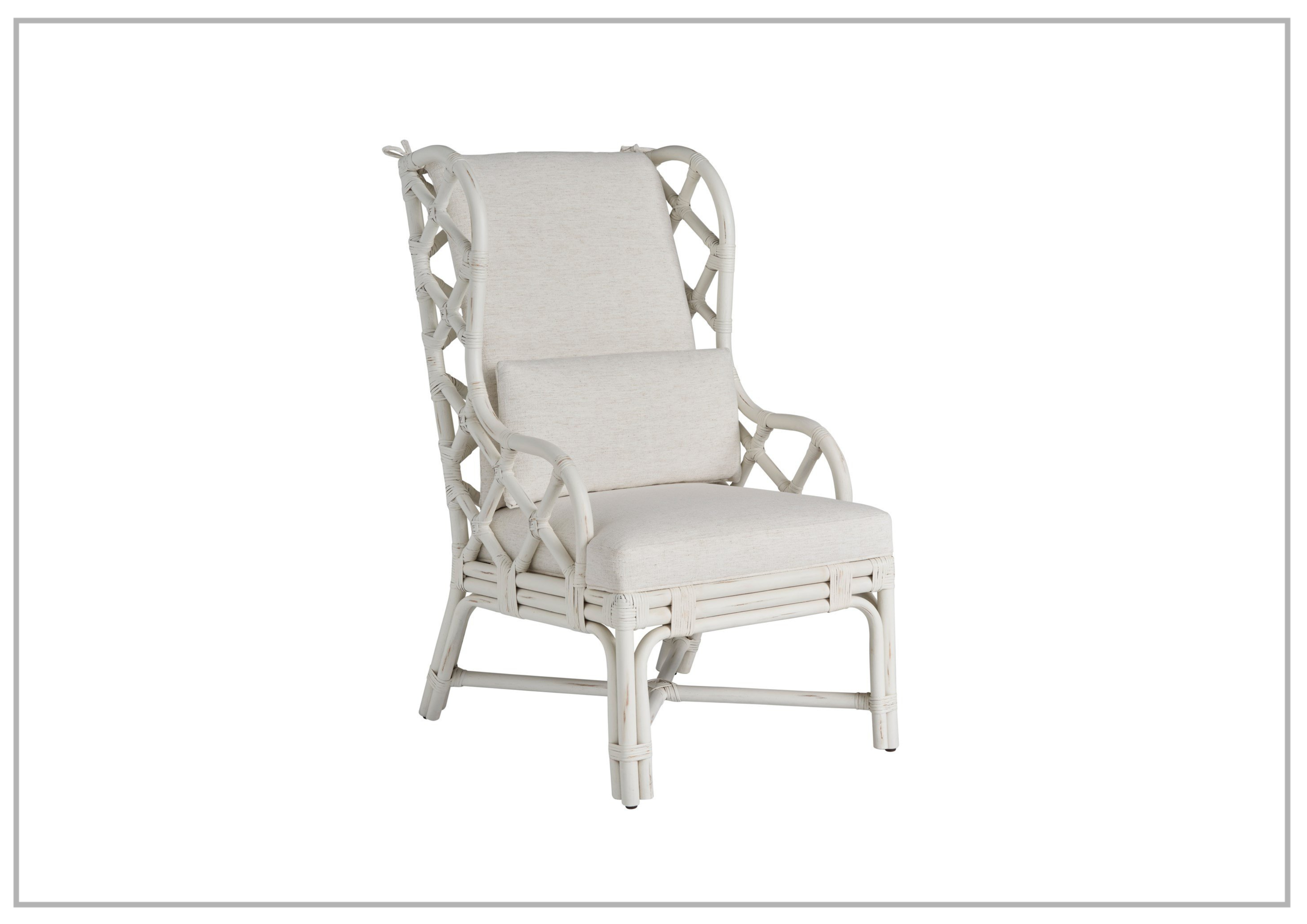 Universal Furniture Weekender Santa Rosa White Arm Chair - Modern Accent Chair for Living Room, Bedroom & Office - Comfortable Upholstered Lounge Chair with Sturdy Frame