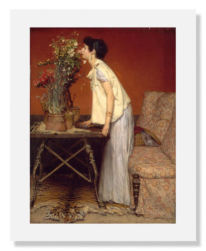Sir Lawrence Alma Tadema Art Print - Vintage Woman with Flowers Wall Decor | Classic Oil Painting Reproduction for Home, Office & Gallery Display