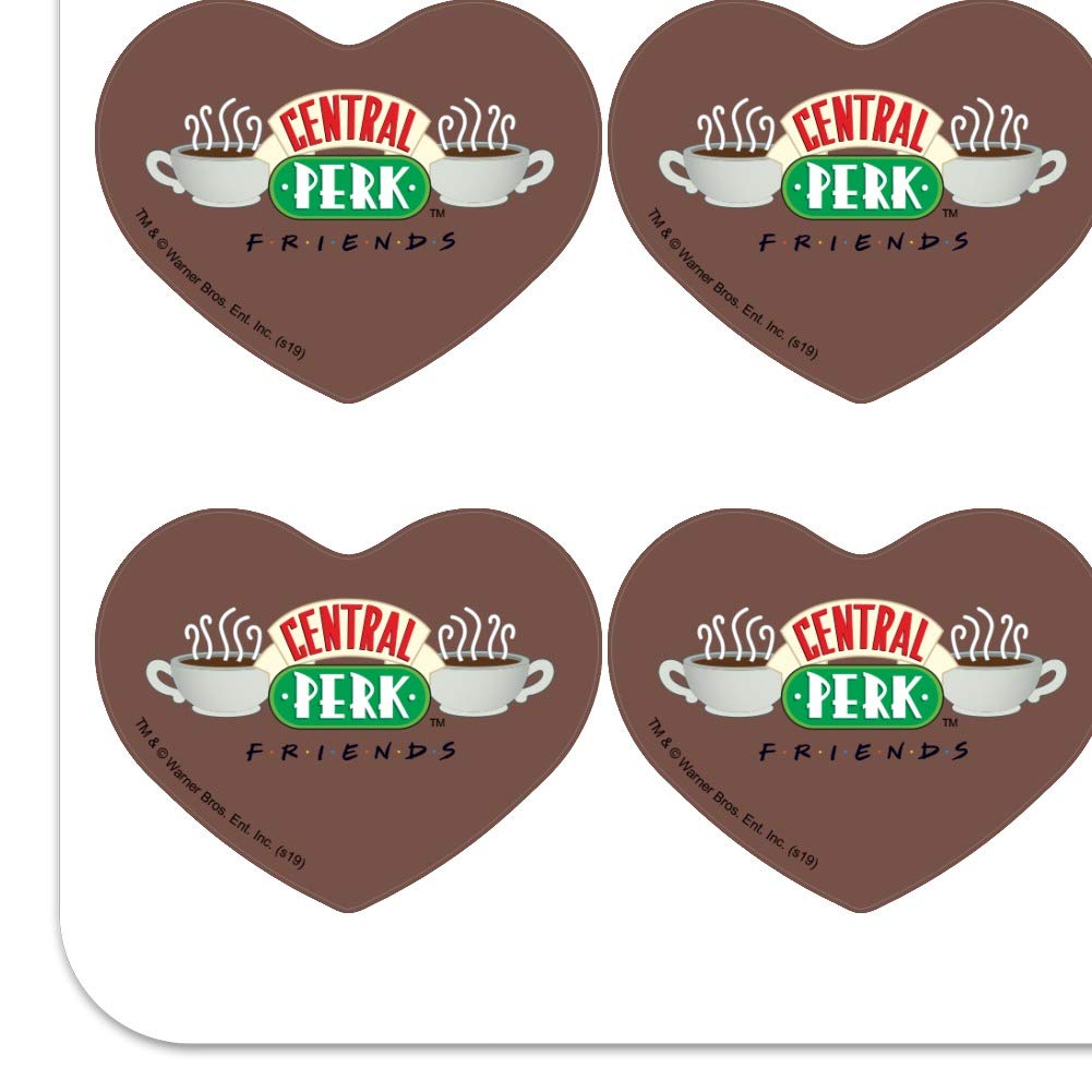 Friends TV Show Central Perk Logo Heart Shaped Planner Stickers - Perfect for Bullet Journals, Scrapbooking, DIY Crafts & Gift Decoration