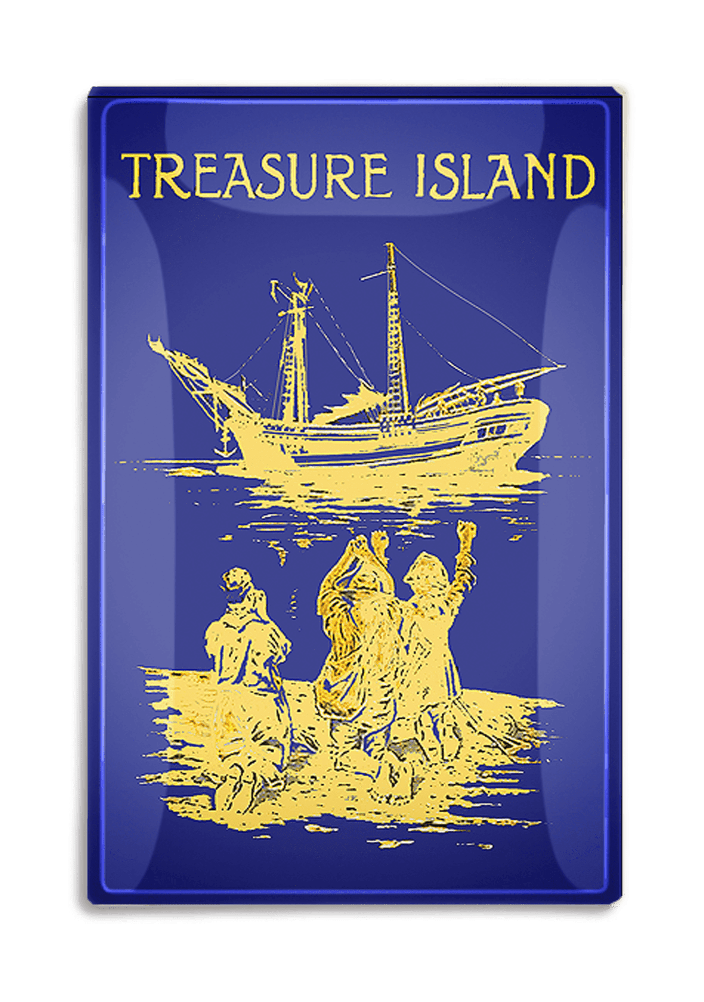 Vintage Treasure Island Map Decoupage Glass Tray - Handmade Coastal Decor for Dining, Coffee Table Centerpiece, Beach House Decor & Gift Idea