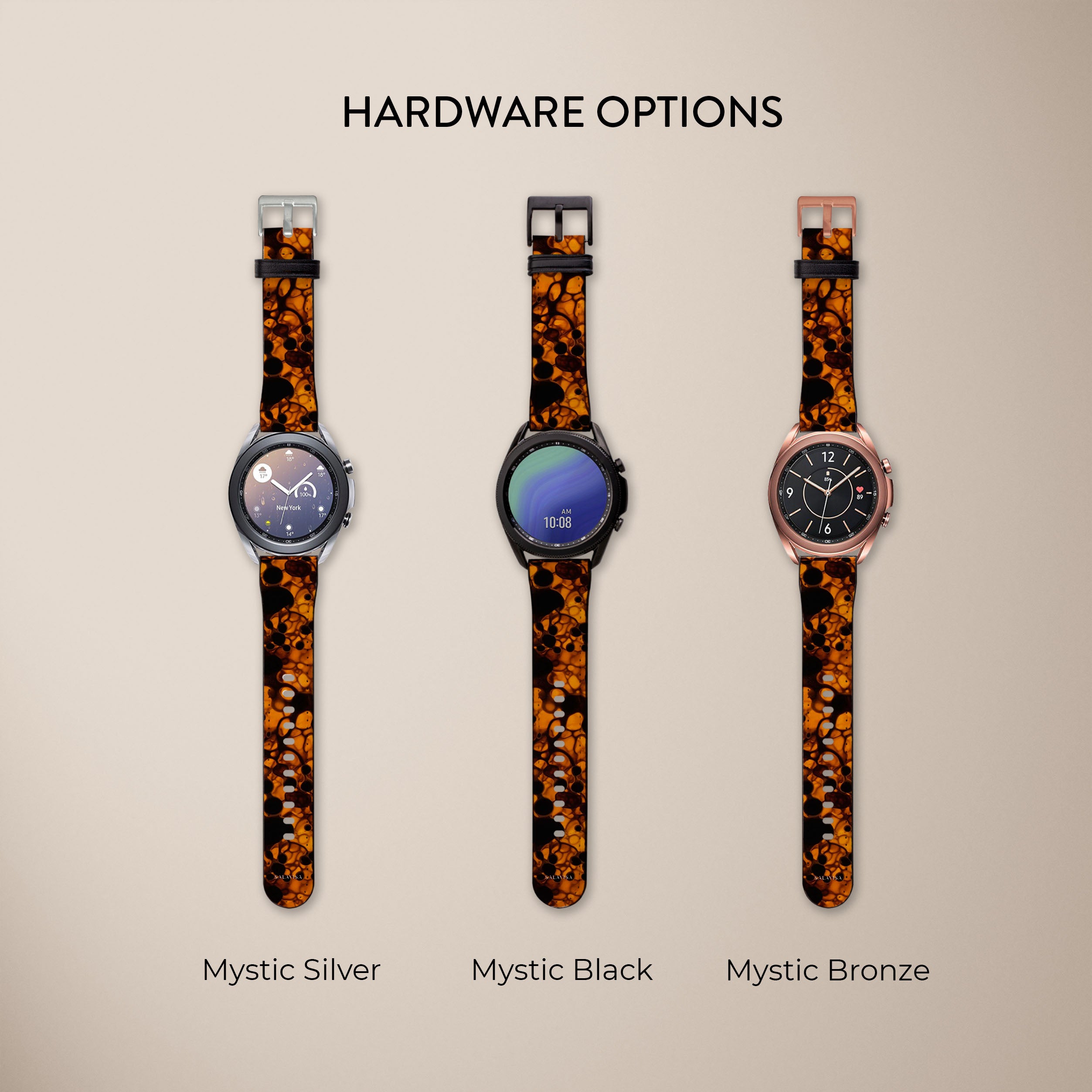 Premium Dark Amber Galaxy Watch Band - Stylish & Durable Replacement Strap for Samsung Galaxy Watch - Perfect for Workouts, Office & Everyday Wear