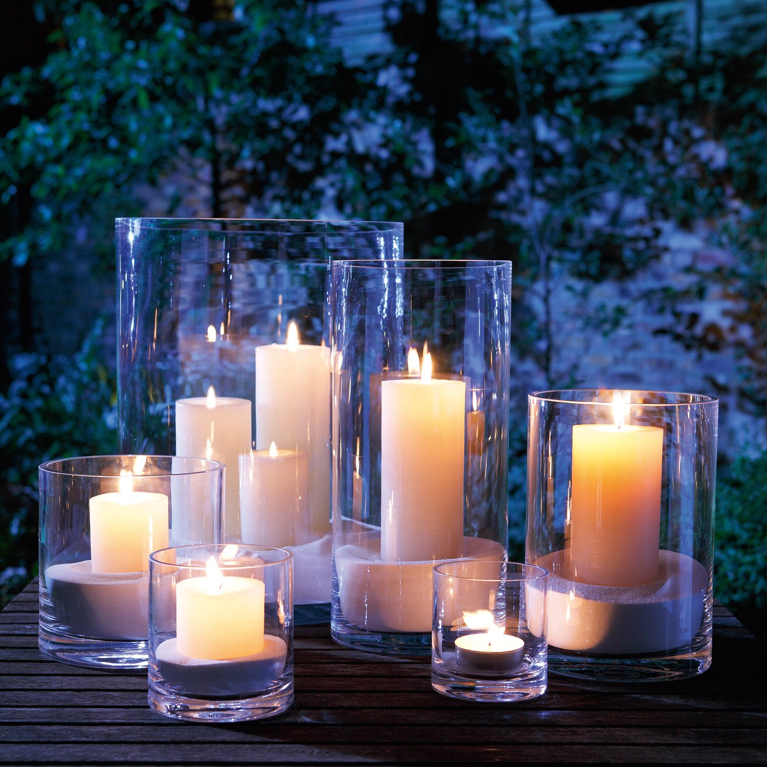 LSA International 40 cm Clear Glass Column Vase and Candle Holder for Wedding Centerpieces, Home Decor, and Event Styling