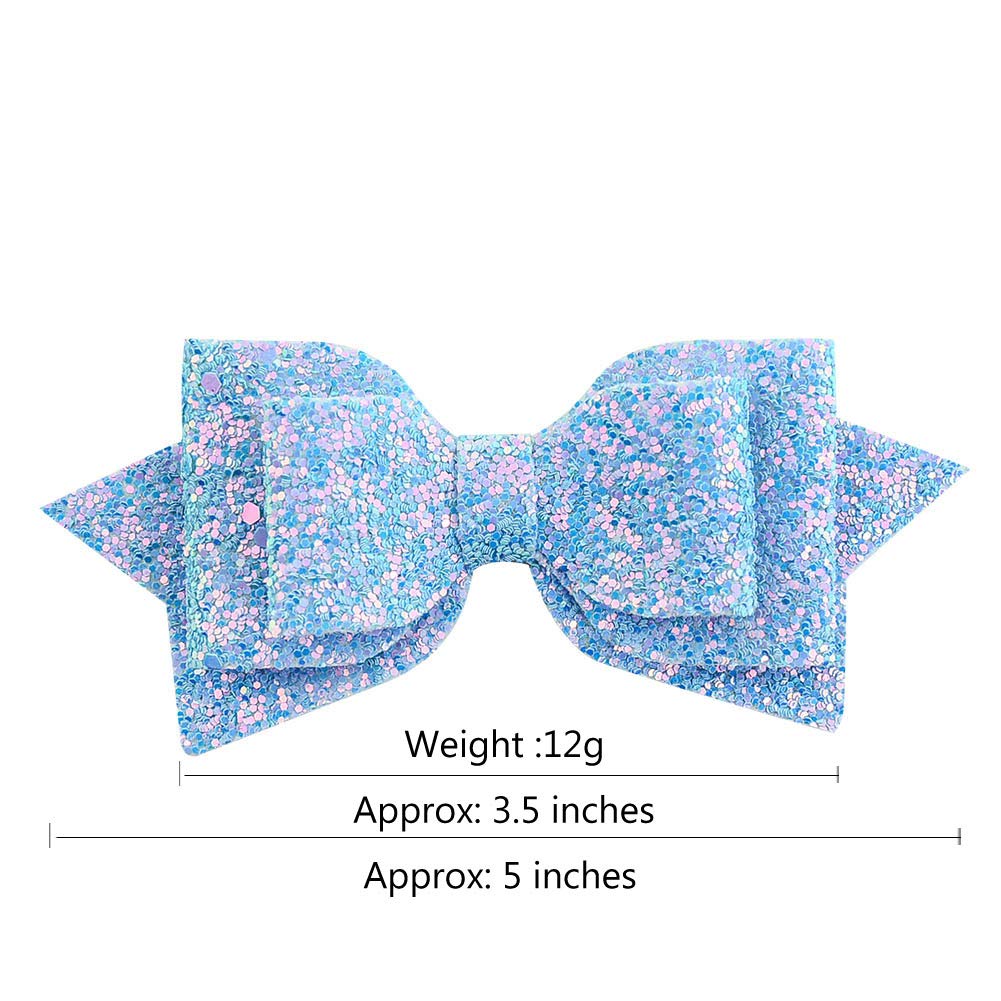 12pcs Glitter Hair Bows with Alligator Clips - Sparkling Sequins Hair Barrettes for Kids, Girls, Teens & Toddlers - Perfect for Parties, School, Weddings & Everyday Hair Accessories