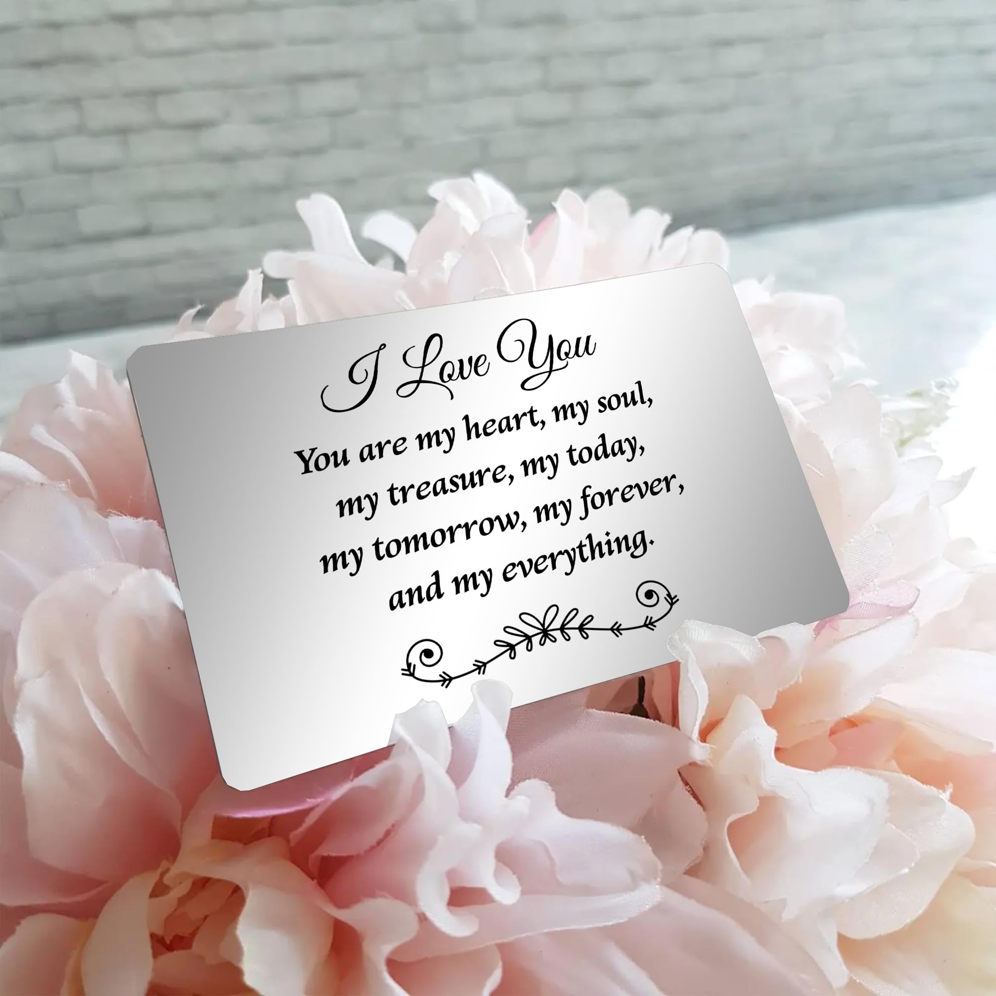 Engraved Wallet Insert Card for Men & Women - Personalized Pocket Keepsake Gift for Boyfriend, Husband, Son, Grandpa & Best Friend - Romantic Birthday, Wedding & Christmas Present (You Are My Everything) - Perfect for Anniversaries, Valentine's Day & Special Occasions
