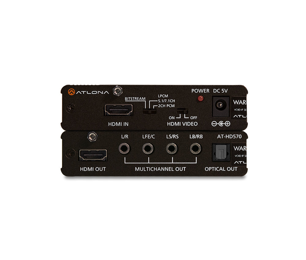Atlona® AT HD570 HDMI Audio De-Embedder with 3D Support - Extract Digital Audio for Home Theater & Professional AV Systems