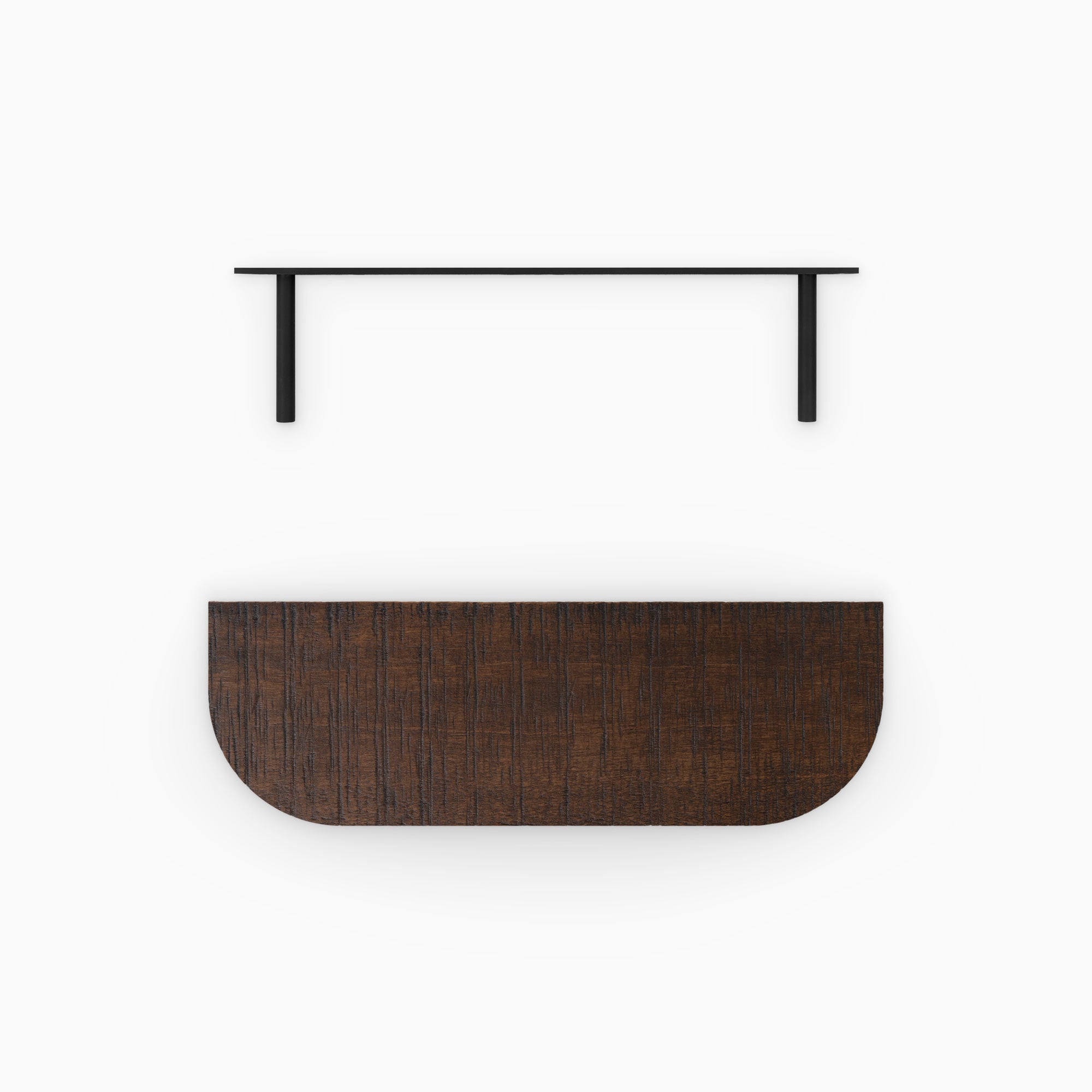 Aksel RADius Rustic Floating Shelf for Espresso Bar - Handmade Wood Wall Shelf for Kitchen, Living Room, and Home Decor