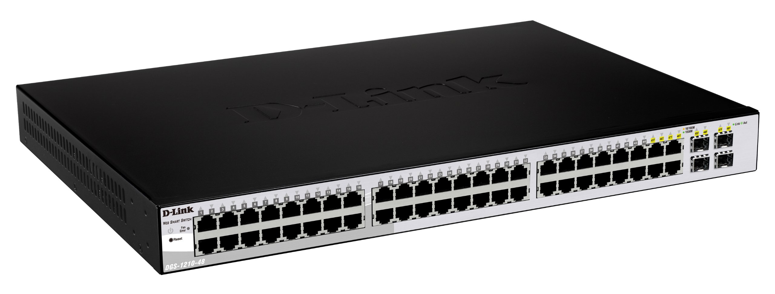 D-Link DGS-1210-52 52-Port Gigabit Smart Managed Switch | 48 x 1000Base-T Ports + 4 x Combo SFP | Enhanced Layer 2 Switching & Static Routing | Fanless Design | Ideal for Office Networks, Data Centers & Small Business IT Infrastructure