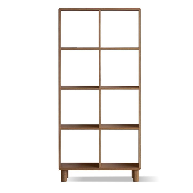 Oak & Beech Solid Wood Modular Bookshelf - Customizable Storage for Home Office, Living Room & Bedroom