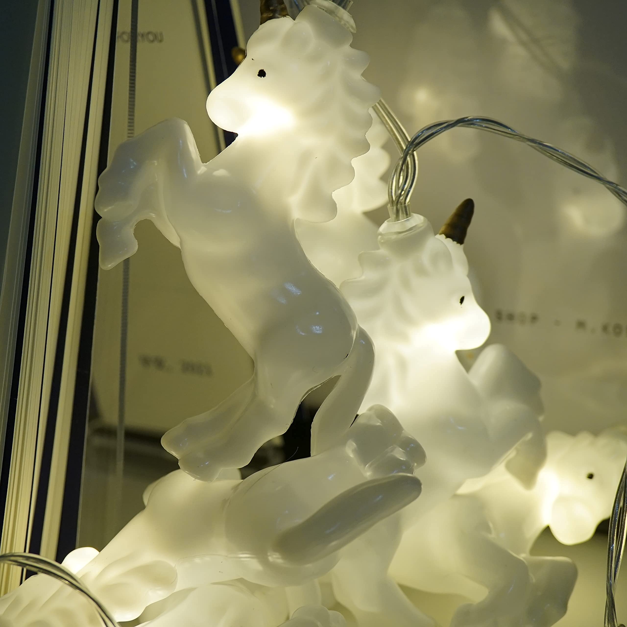 10 LED Unicorn String Lights - 6.8 ft Battery Powered Fairy Lights for Girls Room Decor, Birthday Parties, Christmas & Holiday Decorations - Perfect for Bedroom, Nursery, Wedding and Baby Shower Decor