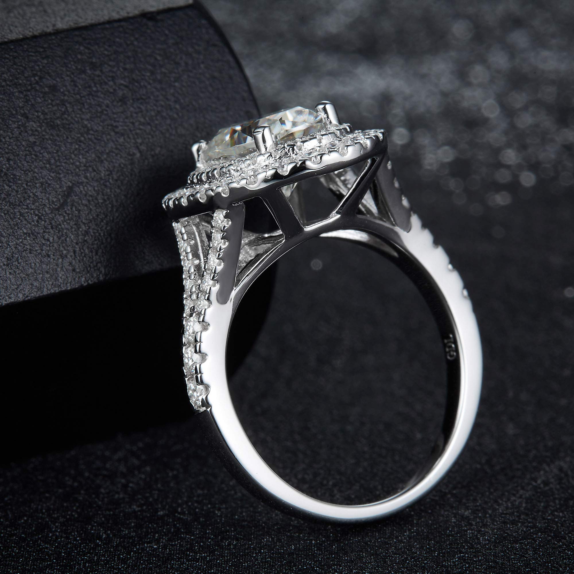 Exquisite Handmade 18K Platinum Moissanite Diamond Engagement Rings for Women | D Color VVS1 Clarity Promise & Wedding Bands | Perfect Anniversary Jewelry Gift for Her | Ideal for Proposals, Weddings & Romantic Celebrations