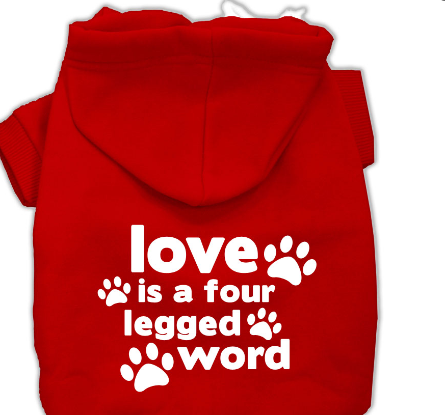 Love is a 4 Legged Word Hoodie - Cozy Dog Lover Sweatshirt for Pet Owners | Perfect for Dog Walks, Vet Visits & Casual Outings