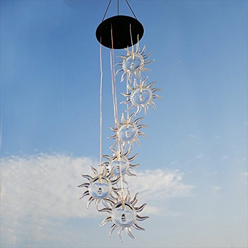 Solar Wind Chime Lights - Warm White LED Hanging Wind Bell with Spinning Hook for Patio, Garden & Home Decoration | Outdoor Night Lighting & Relaxing Ambience