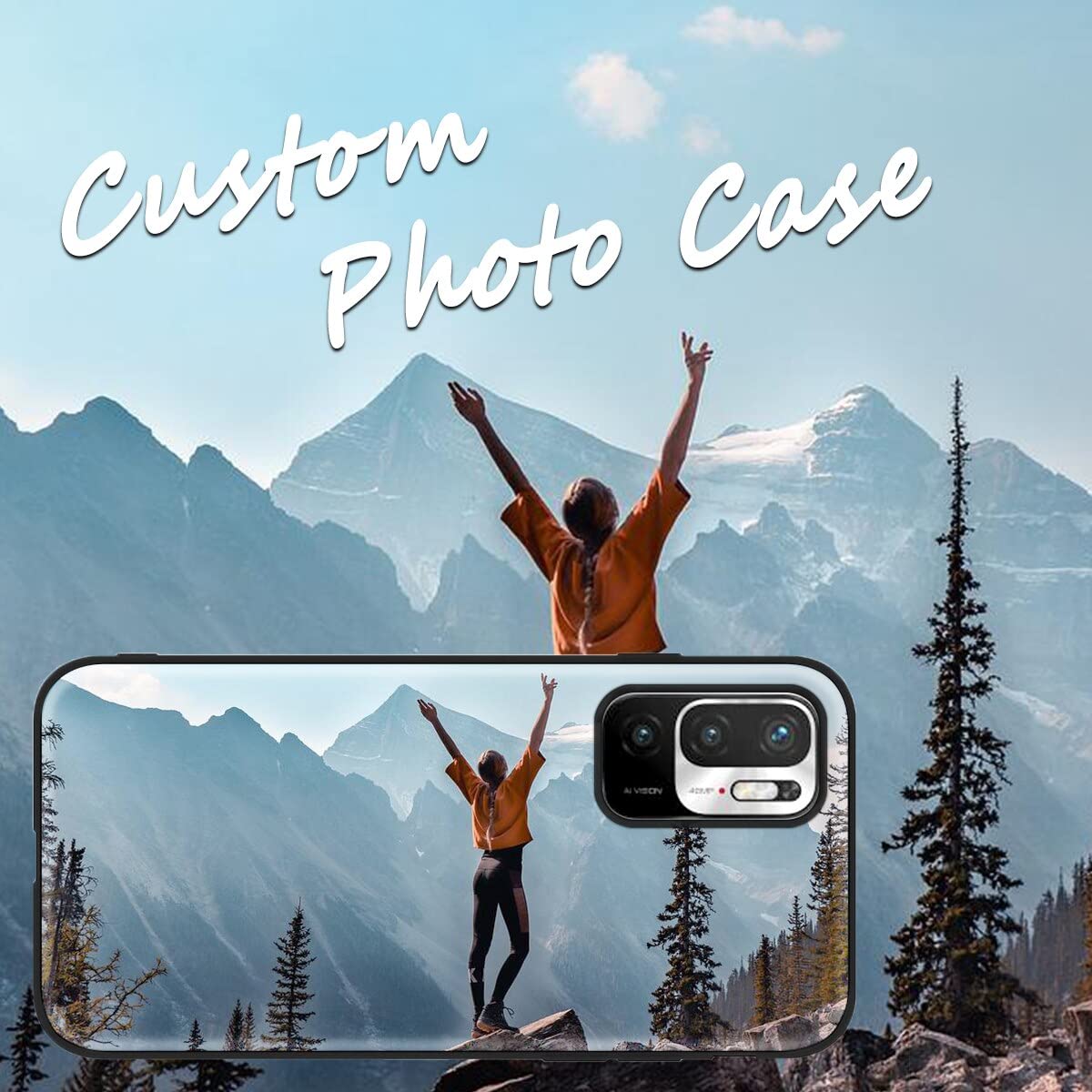 Custom Phone Case for Xiaomi Redmi Note 10 5G (6.5 Inch) - Personalized Picture & Text Design Cover | Durable Protective Case | Perfect for Gifts, Travel & Everyday Use