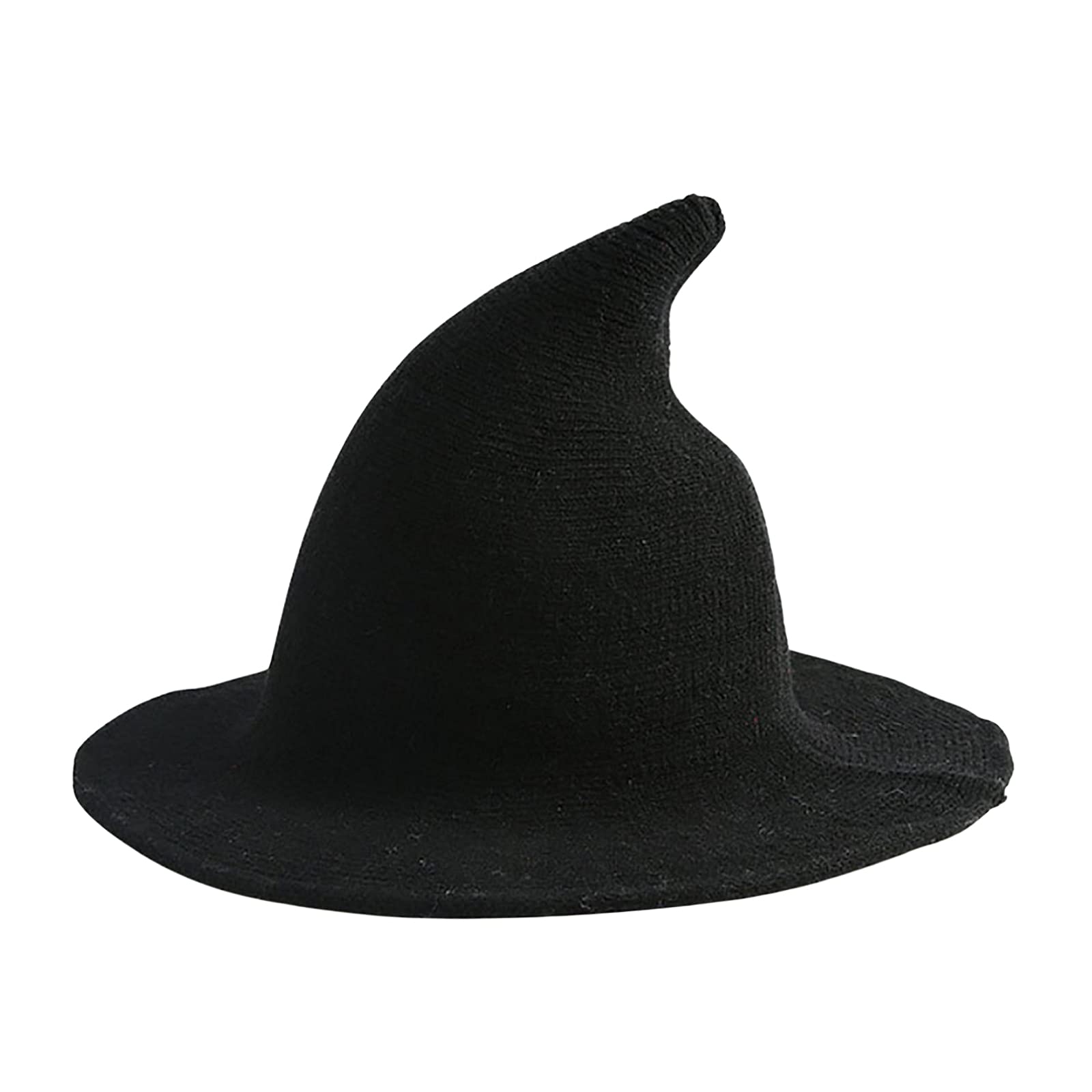 Lycycse Halloween Wool Witch Hat for Women - Knit Modern Witches Hat, Adult Wicked Wizard Hat for Cosplay & Costume - Perfect for Halloween Parties, Witch Themed Events, and Fantasy Dress-Up