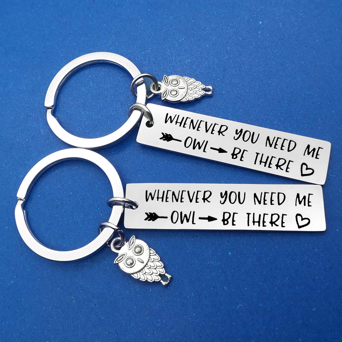 Best Friend Keychain - Thoughtful Friendship Gift for Graduation, Christmas & Birthdays - 'Whenever You Need Me I'll Be There' Engraved - Perfect for Best Friends, Couples & Long Distance Relationships - Ideal for Everyday Carry, Gift Giving & Special Occasions