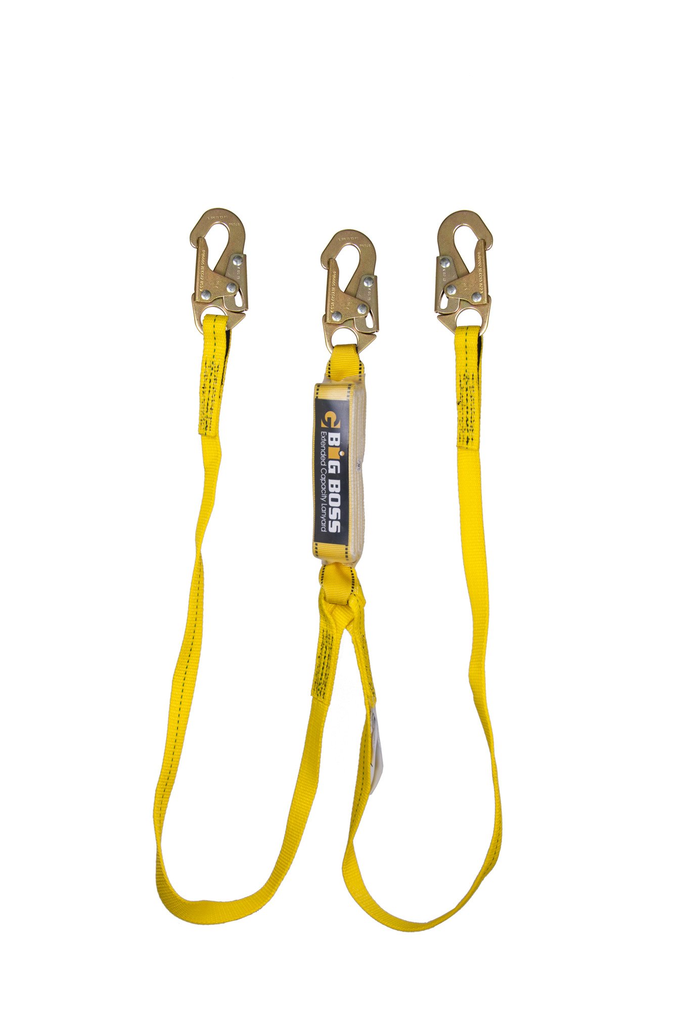 Guardian Fall Protection 21302 6-Feet Double Leg Big Boss Safety Lanyard with Heavy Duty Snap Hooks - Ideal for Construction, Roofing & Industrial Work at Heights