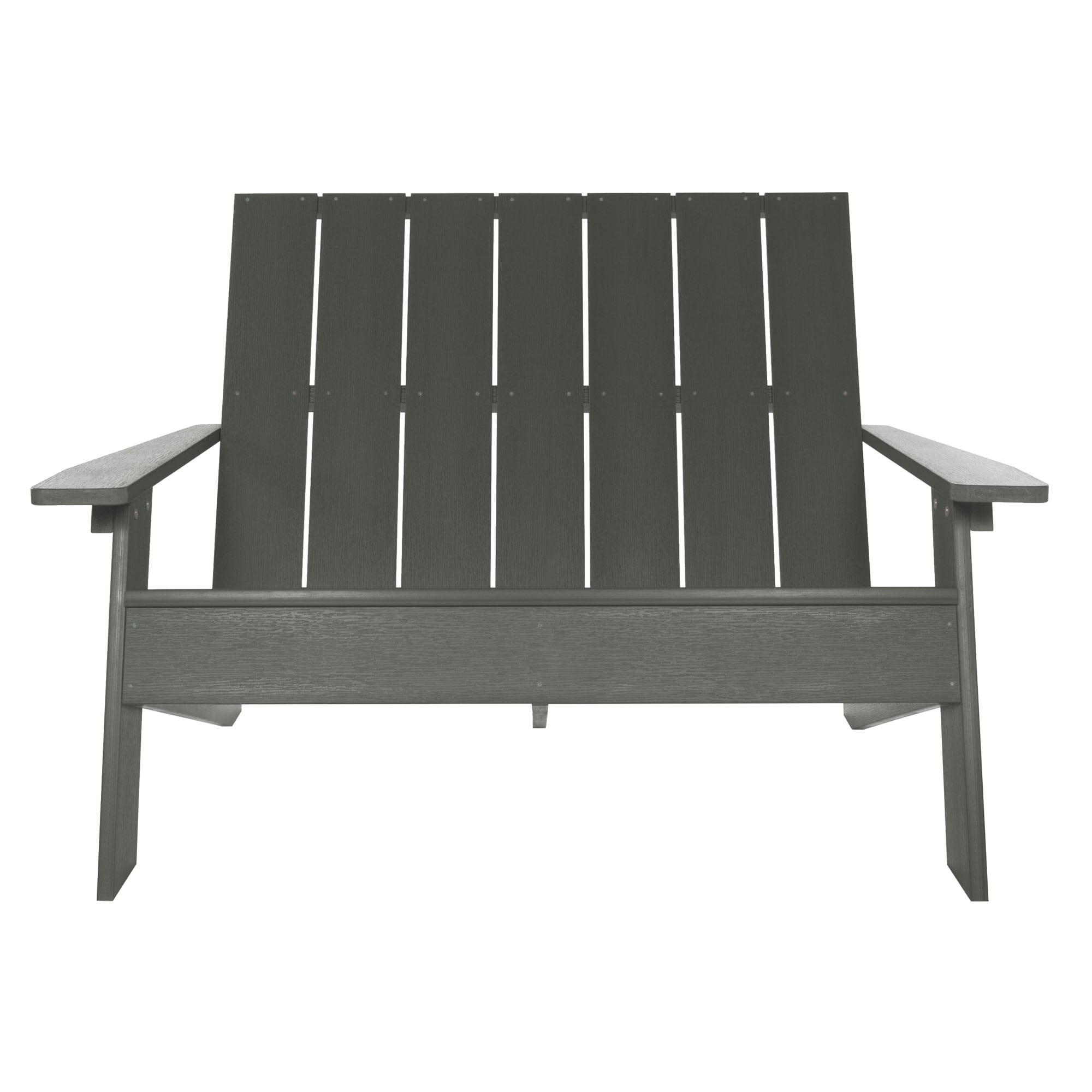 Refurbished Italica Modern Double Wide Adirondack Chair - Outdoor Patio Furniture for Garden, Poolside & Backyard Relaxation