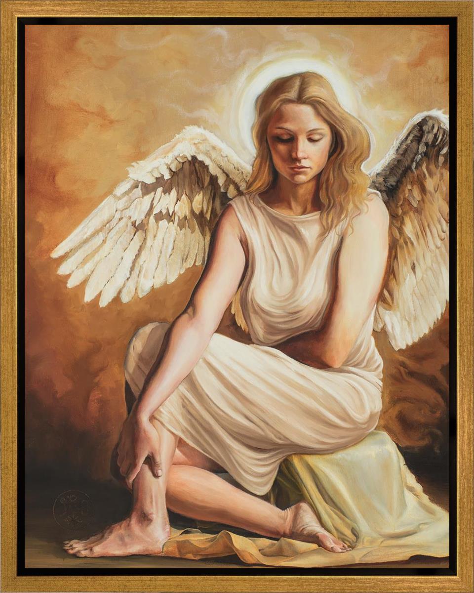 Angel of Redemption Gallery Wrap Canvas - Premium Religious Wall Art for Home Decor, Church & Office - Perfect for Living Room, Bedroom & Spiritual Spaces