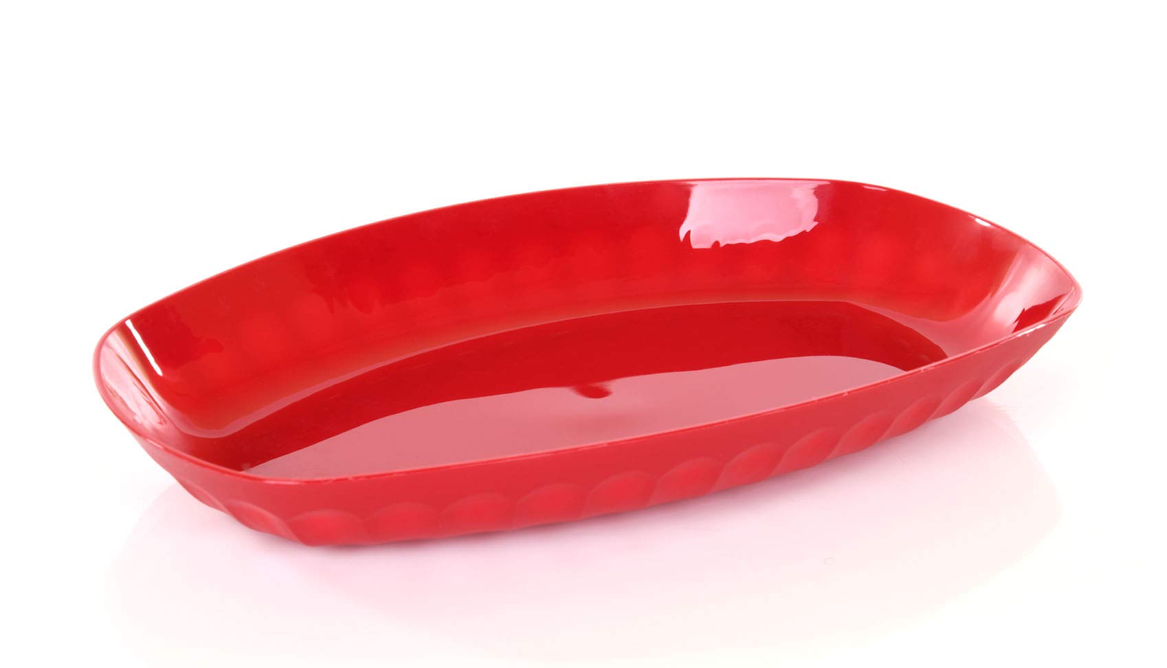 **Mintra Home Unbreakable Bowls and Trays - Bold Collection - 2-Piece Dark Red Utility Tray Set - Durable for Kitchen, Dining, and Party Serving**
