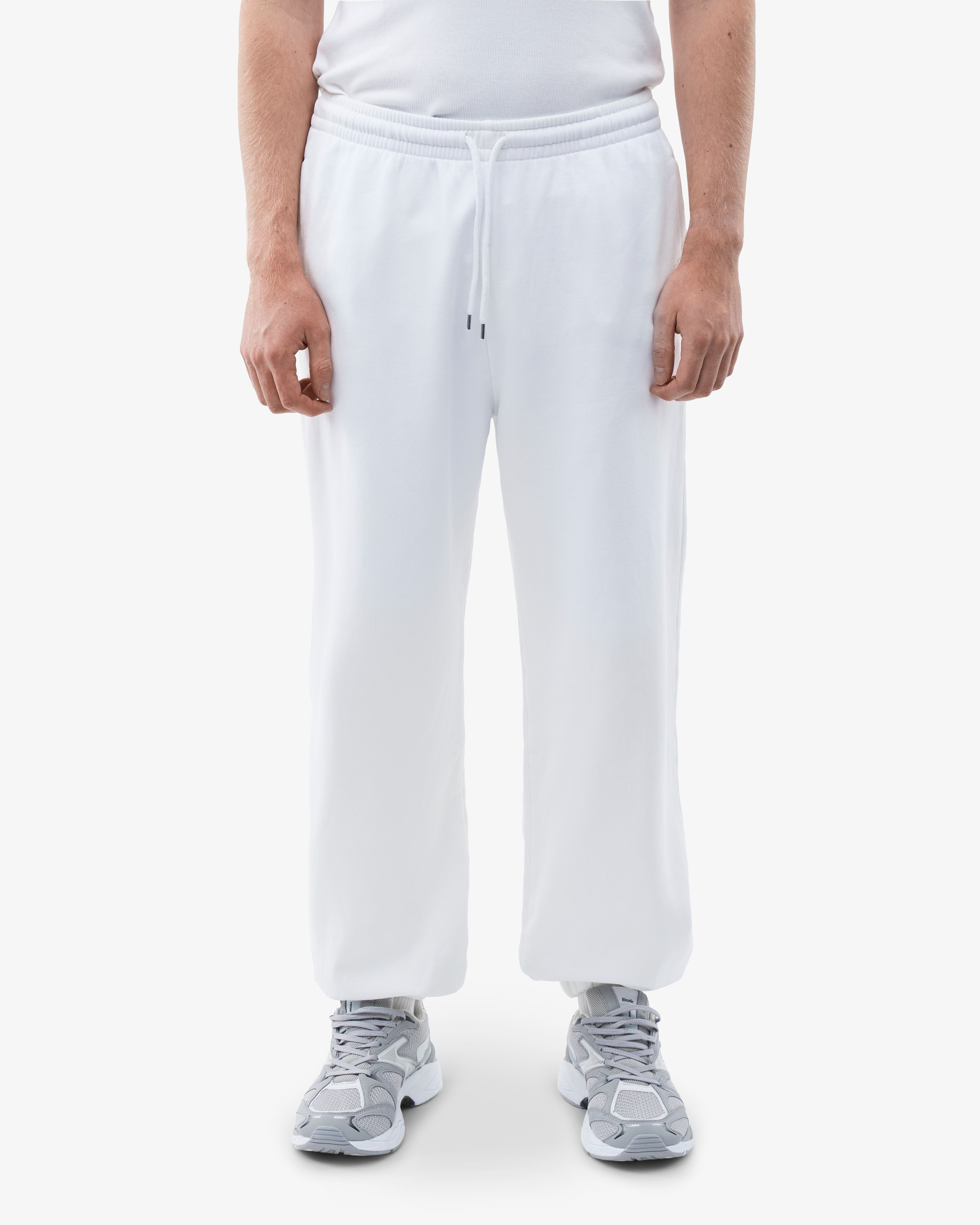 Organic Relaxed Sweatpants for Women - Soft Comfortable Lounge Pants - Optical White - Perfect for Yoga, Home Wear & Casual Outfits
