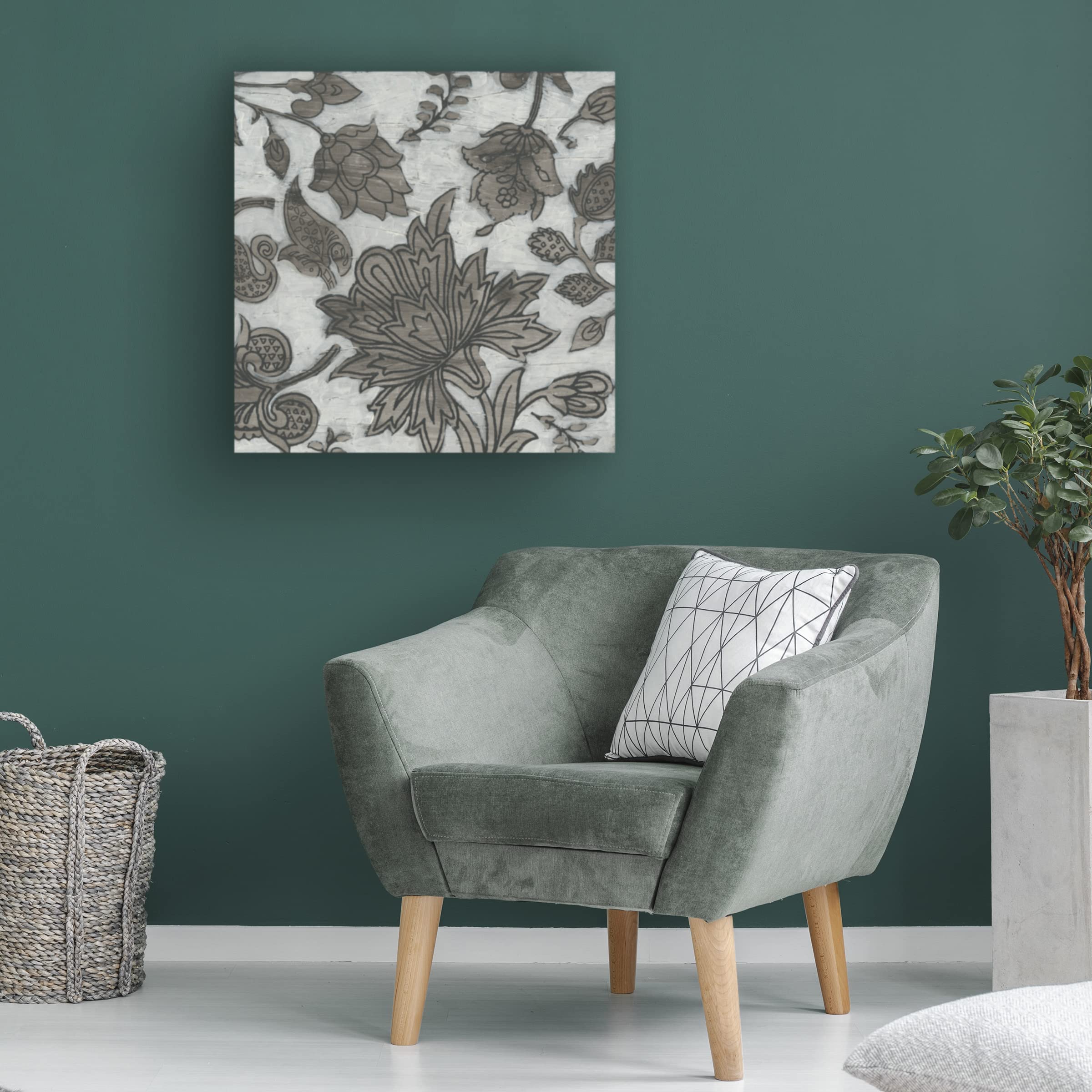 Trademark Fine Art 'Barnwood Chintz II' Canvas Wall Art Print by June Erica Vess - Perfect for Living Room, Bedroom & Office Decor