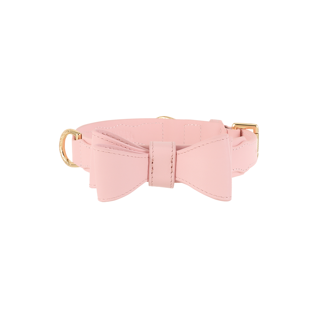 Stylish Pink Leather Dog Bow Tie Collar Accessory for Small Medium Large Dogs - Perfect for Weddings, Parties & Photo Shoots