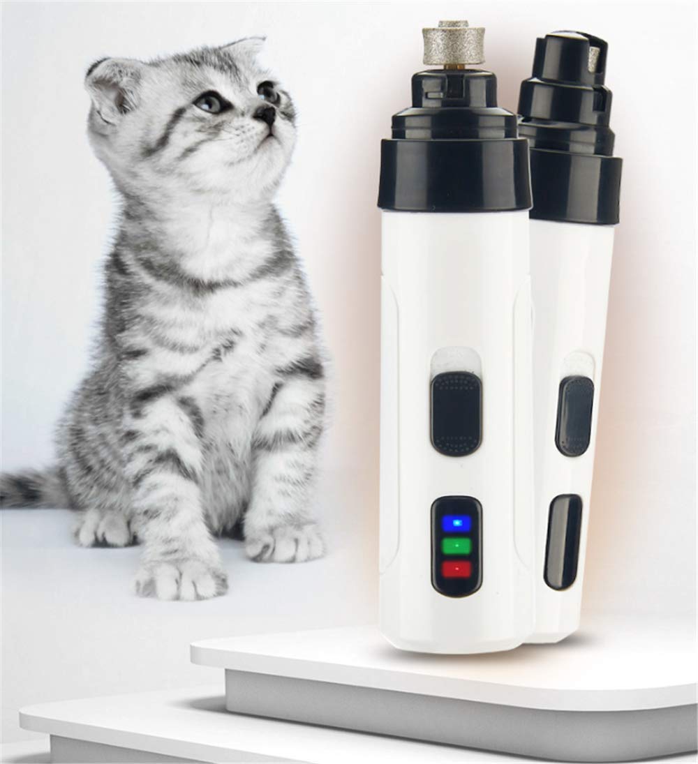 USB Rechargeable Pet Nail Grinder for Dogs & Cats - Ultra Quiet Electric Nail Trimmer with Painless Grinding & Gentle Paws Care - Perfect for Home Grooming & Pet Nail Maintenance