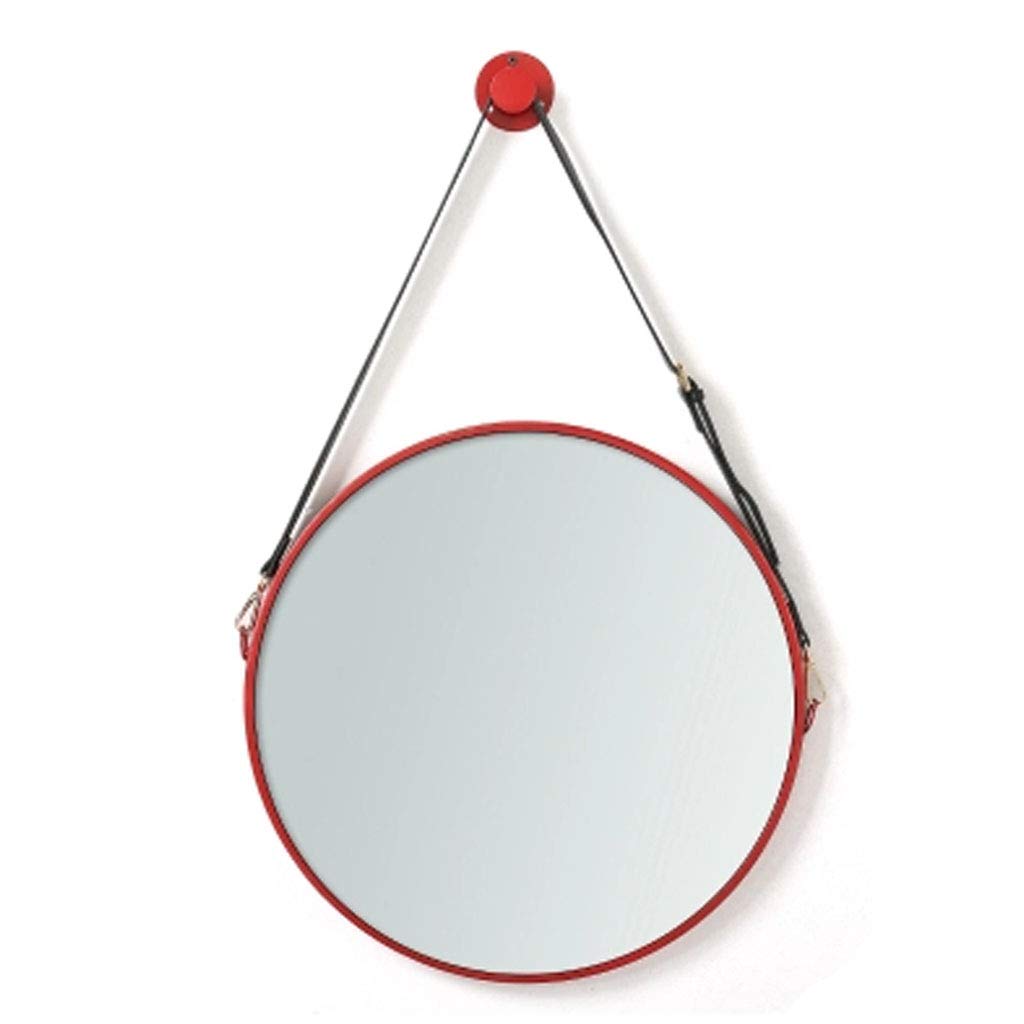 Premium Hanging Mirror with Metal Frame & Adjustable Strap - Bathroom Makeup Mirror for Bedroom, Living Room, Store & Vanity - Perfect for Home Decor, Dressing Room & Salon Use