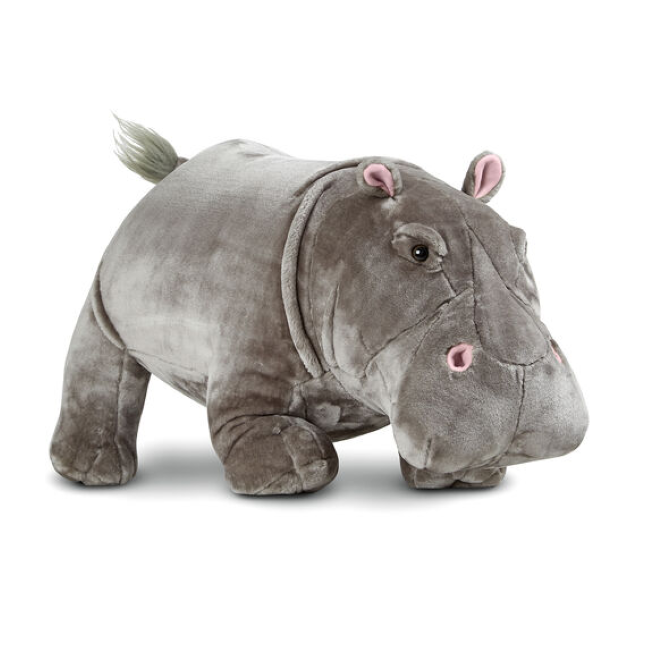 Melissa & Doug Giant Hippopotamus Plush Stuffed Animal - Extra Large Soft Toy for Kids, Cuddly Gift for Boys & Girls - Perfect for Playtime, Nursery Decor, and Birthday Presents
